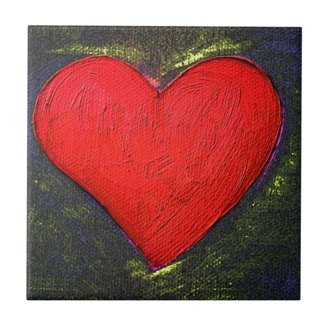 Painted Heart Tile (Front)