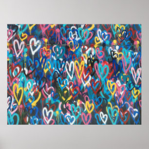 PAINTED HEARTS POSTER