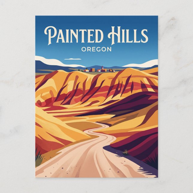 Painted Hills Road USA Postcard (Front)