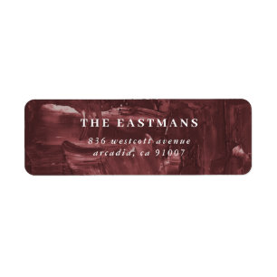 Painted Holiday Return Address Label - Red