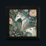 Painted Horses Gift Box<br><div class="desc">Magical painted horses and florals whimsical jewellery or wood keepsake box. Lush whimsical horses and florals. A perfect gift for an adult or child.</div>