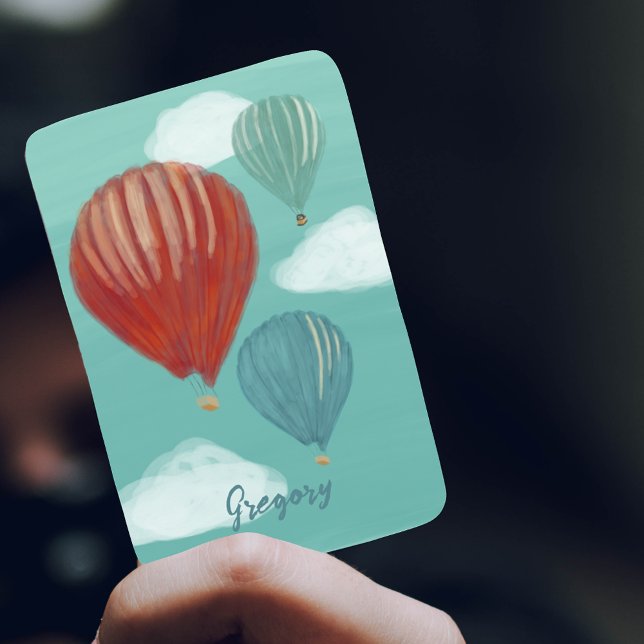 Painted Hot Air Balloons Personalised Playing Cards (Creator Uploaded)