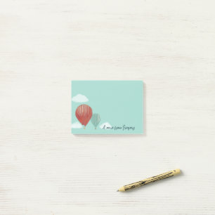 Painted Hot Air Balloons Personalised Post-it Notes