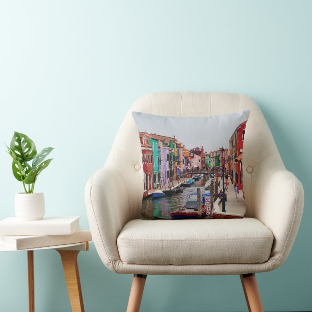 Painted Houses Italy Venice Cushion (Chair)