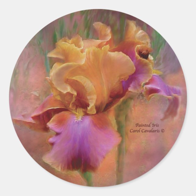 Painted Iris Art Sticker (Front)