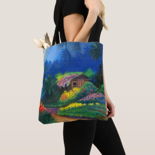 Painted Island Shack Tote Bag