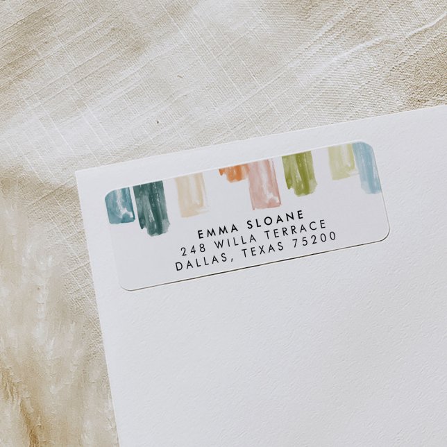 Painted Jewels Return Address Labels (Colorful jewels return address labels.)