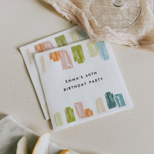 Painted Jewels Watercolor Personalised Napkin