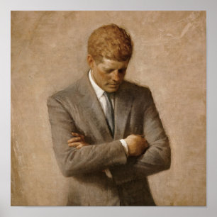 Painted John F. Kennedy White House Portrait Poster