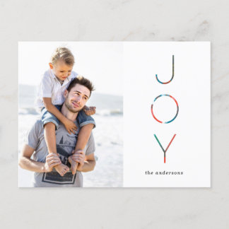 Painted Joy Holiday photo postcard