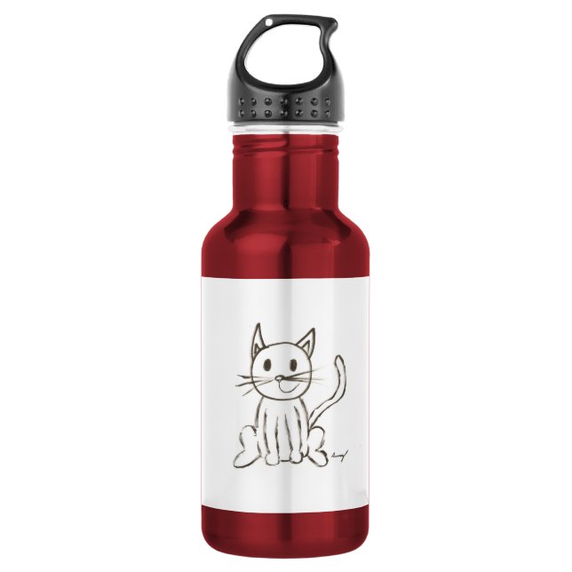 Painted Kitty 532 Ml Water Bottle (Front)