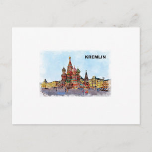 painted Kremlin Postcard