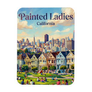 Painted Ladies at Alamo Square California Magnet