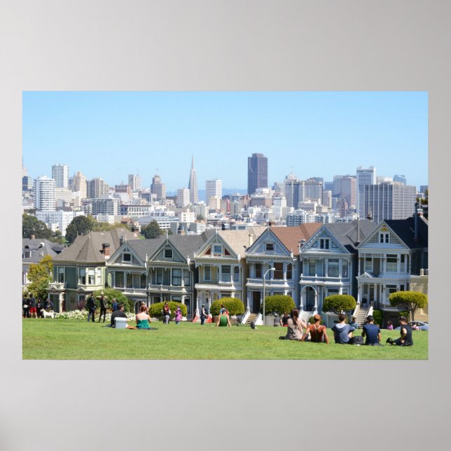Painted Ladies in Alamo Square San Francisco Poster (Front)