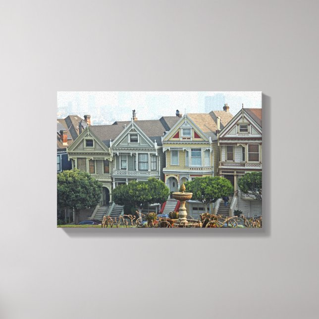 Painted Ladies, San Francisco, California Canvas Print (Front)