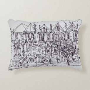 Painted Ladies   San Francisco, California Decorative Cushion