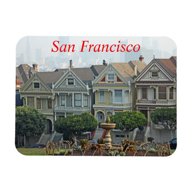 Painted Ladies, San Francisco, California Magnet (Horizontal)