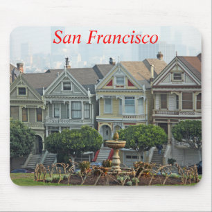 Painted Ladies, San Francisco, California Mouse Pad