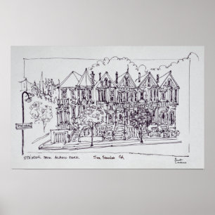 Painted Ladies   San Francisco, California Poster