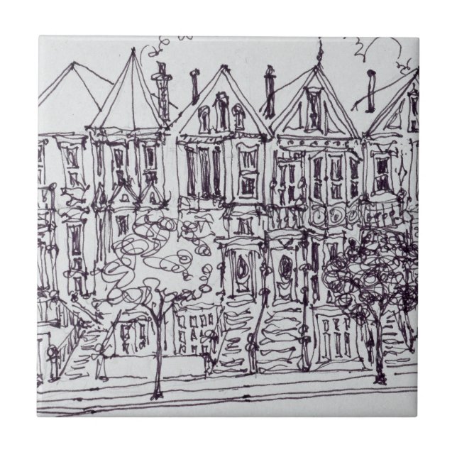 Painted Ladies | San Francisco, California Tile (Front)