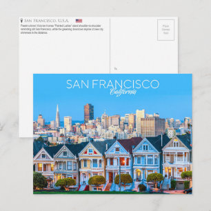 Painted Ladies, San Francisco, U.S.A. Postcard