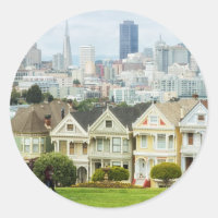 Painted Ladies, Victorian houses and skyline