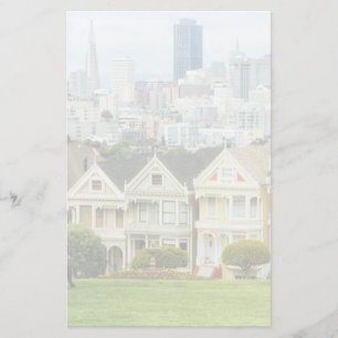 Painted Ladies, Victorian houses and skyline Stationery