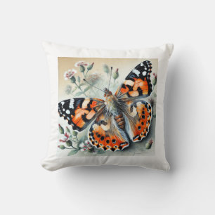 painted lady butterfly 051024IREF225 - Watercolor Cushion