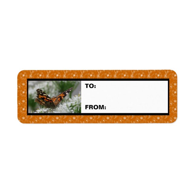 Painted Lady Butterfly Gift Tag (Front)