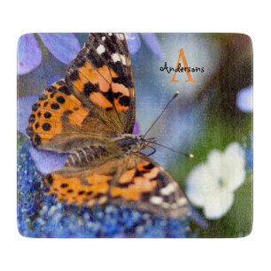 Painted Lady butterfly Glass chopping board