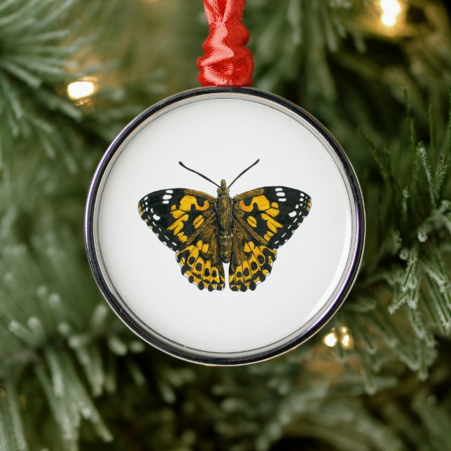 Painted lady butterfly metal tree decoration (Tree)