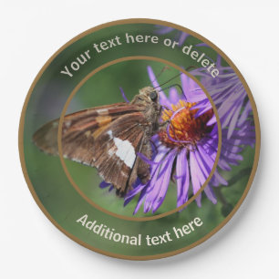 Painted Lady Butterfly Nature Personalised Party Paper Plate