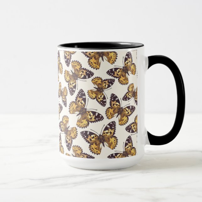 Painted lady butterfly pattern mug (Right)
