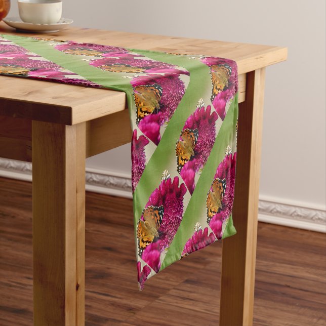 Painted Lady Butterfly Short Table Runner (In Situ)