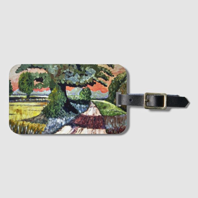 Painted Landscape Luggage Tag (Front Horizontal)