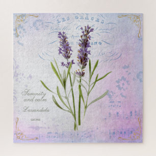 Painted Lavandula Vera Serenity and Calm Jigsaw Puzzle