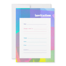 Painted Layers flat invitation card