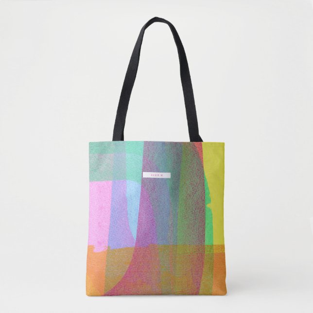 Painted Layers Personalized Tote Bag (Front)