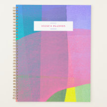 Painted Layers Pink Personalized Planner