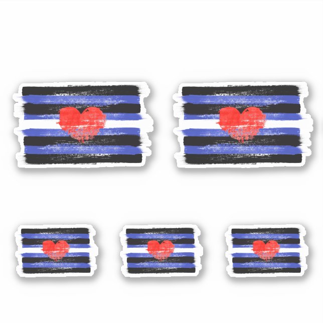 PAINTED LEATHER PRIDE FLAG and SYMBOL (Front)