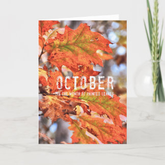 PAINTED LEAVES Greeting Card