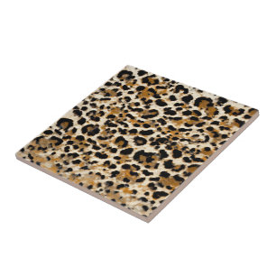 Painted Leopard Tile