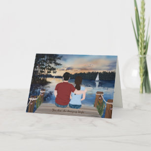 Painted Letters From Home, For Wife In Bootcamp  Card