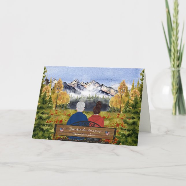 Painted Letters From Home, Granddaughter Bootcamp Card (Front)