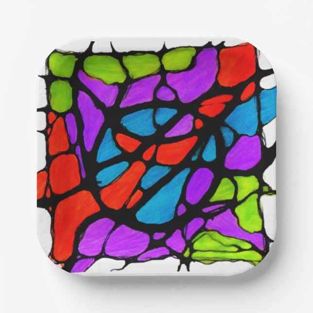 Painted light paper plate (Front)