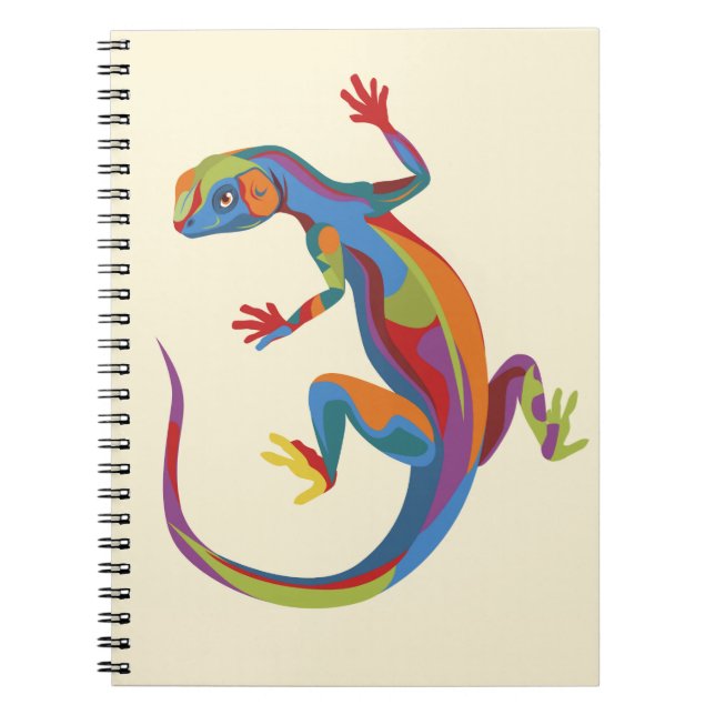 Painted Lizard Spiral Notebook (Front)
