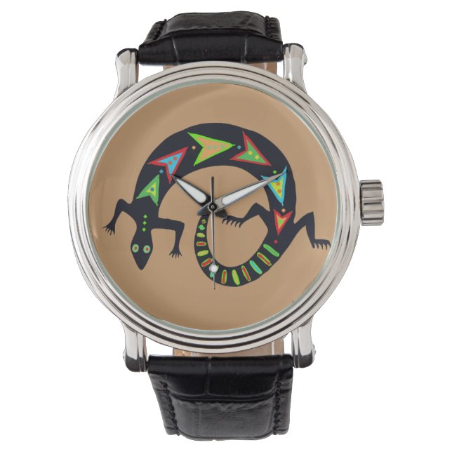 Painted Lizard Watch (Front)