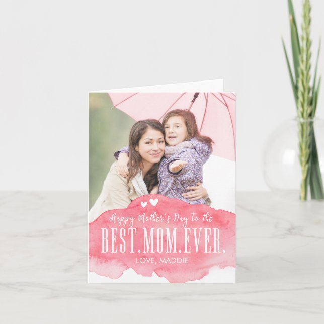 Painted Love Mothers Day Photo Card (Front)