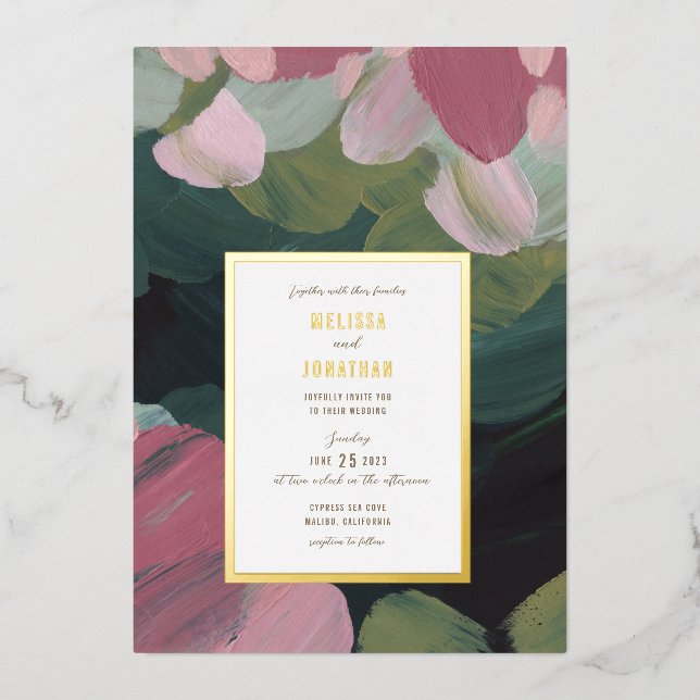 Painted Love Wedding Invitation (Front)