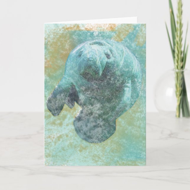 Painted Manatee Artwork | Greeting Cards (Front)